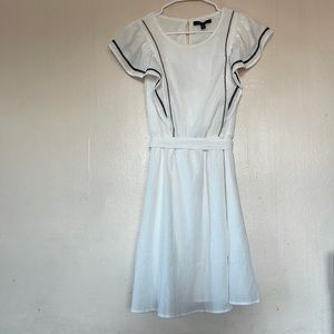 NWT Banana Republic dress color White with black stitch pattern size M